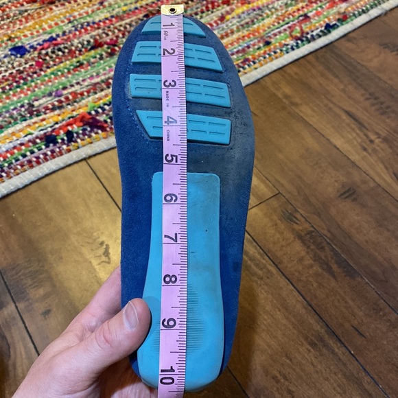 Vaneli Two Tone Blue Suede Driving Moccasins Driving Loafers - Picture 9 of 9